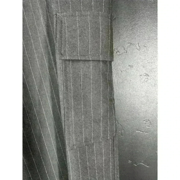 Adrianna Papell Women’s Pinstripe Wide-Leg Utility Pant with Cargo pockets - 8 - Picture 3 of 7